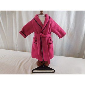American Girl Doll Pleasant Company Pink Fleece Robe with Hanger